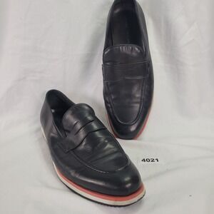 Marc Nolan Men's Black Leather Penny Loafer Shoes SZ 12 Classic Career Casual